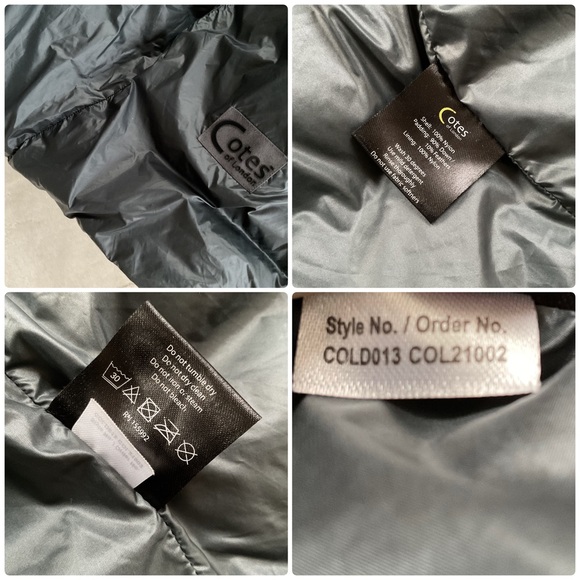 Cotes of London Chelsea A-Frame Down Jacket Petrol Puffer Coat Size XS (Flaw) - Picture 14 of 16